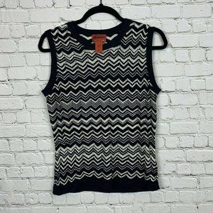 Missoni for Target Chevron Tank Top Black White
